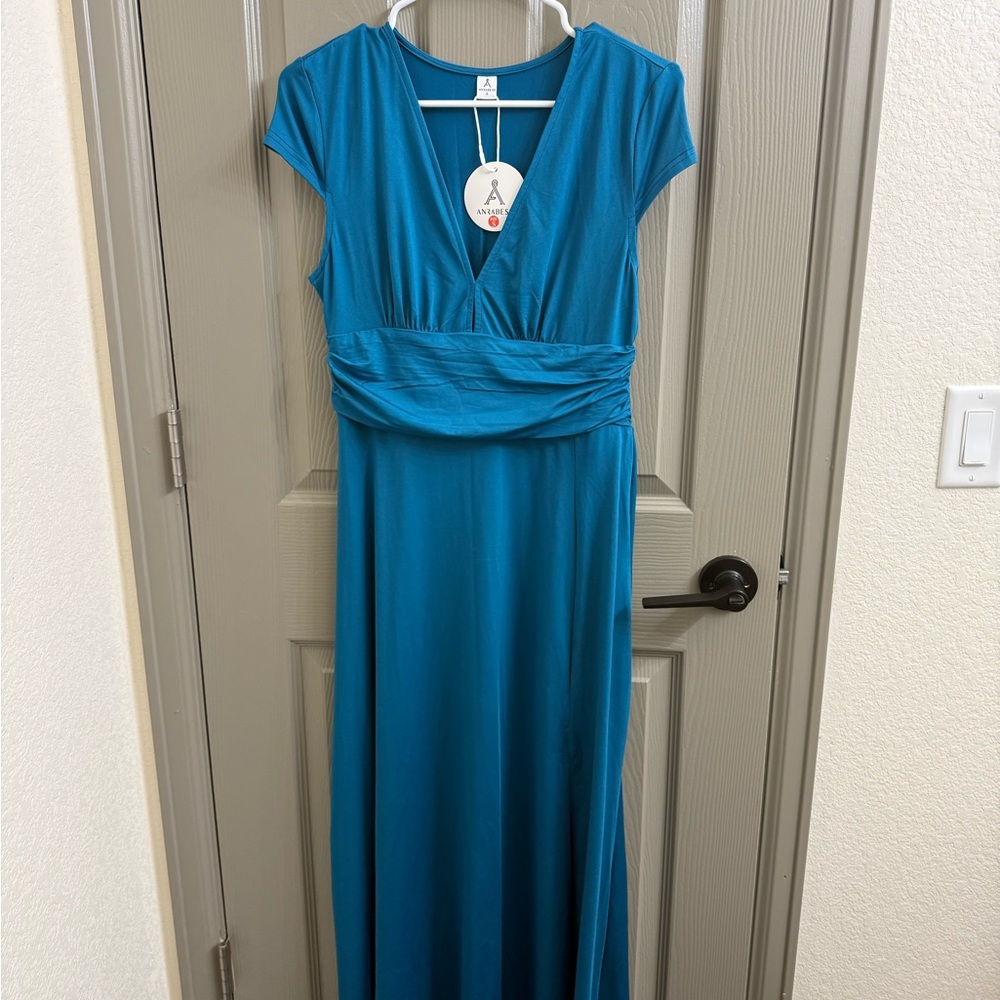 Chic Teal Maxi Dress